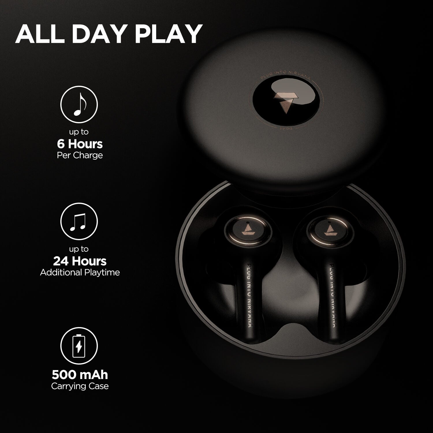 boAt Airdopes 511 V2 | TWS Earbuds with 6mm Drivers, boAt Signature Sound, Upto 30 hours Playback, 500 mAh Charging Case