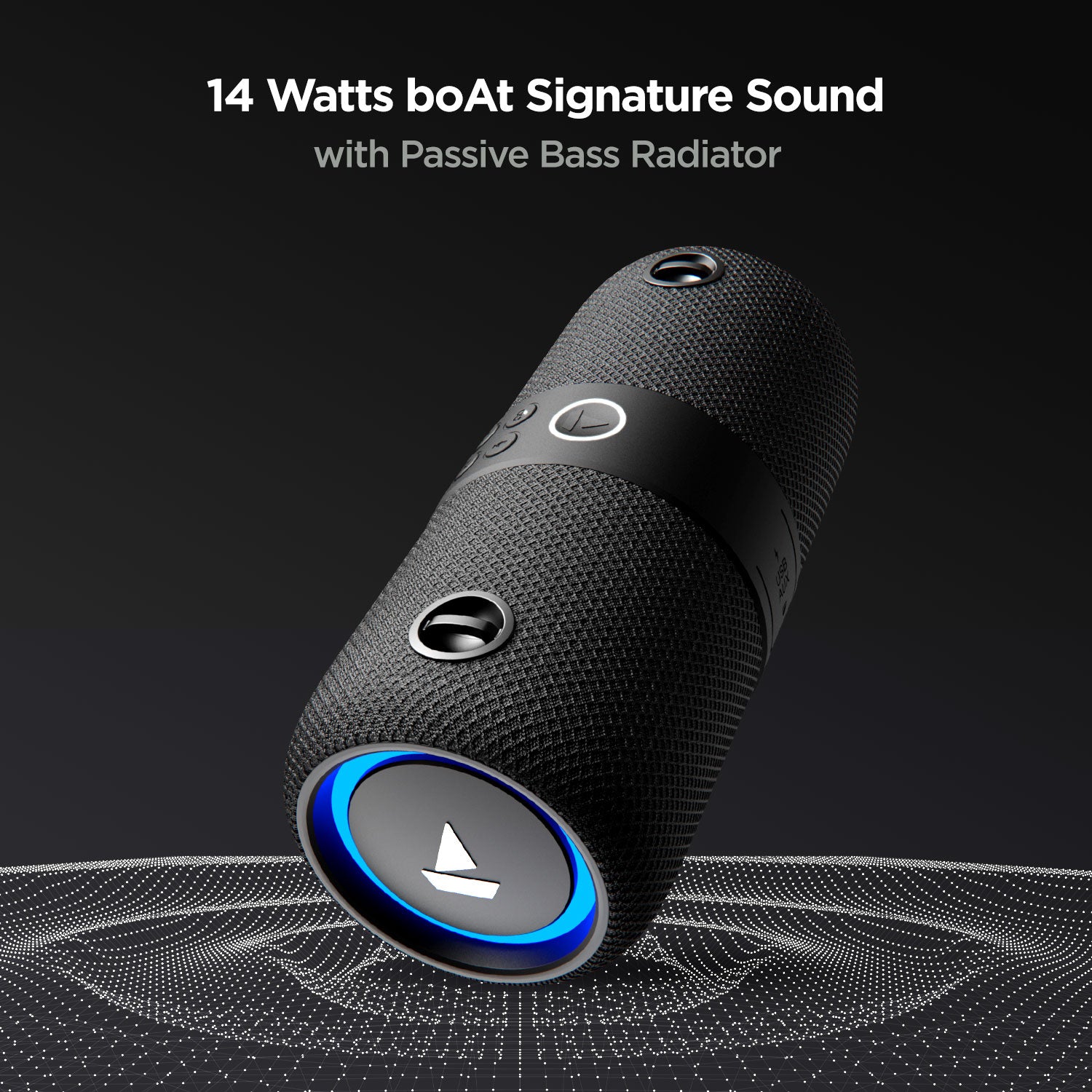 boAt Stone 1200 | 14W Portable Wireless Speaker with RGB LEDs, Up to 9 Hours of Playtime, AUX, USB and FM modes