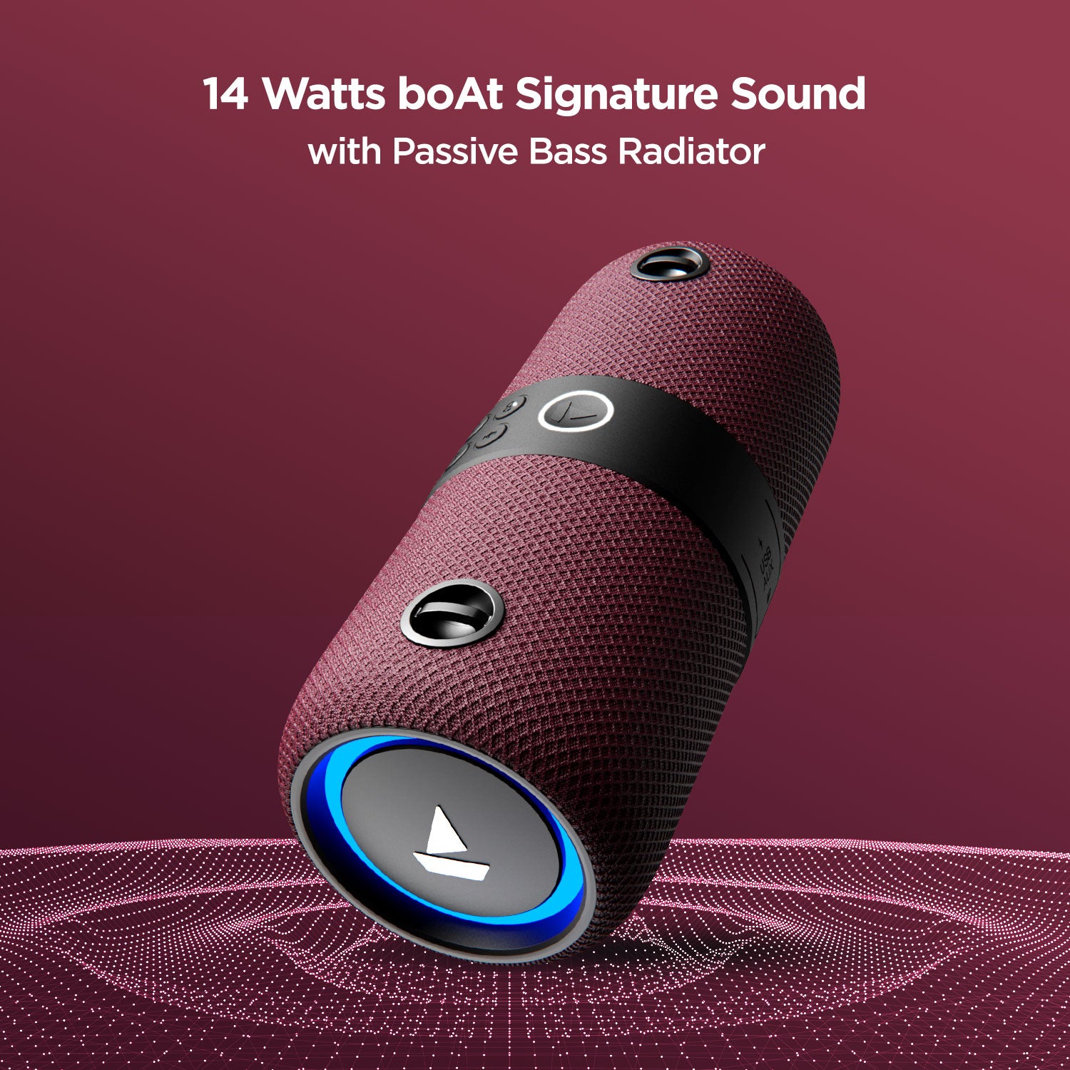 boAt Stone 1200 | 14W Portable Wireless Speaker with RGB LEDs, Up to 9 Hours of Playtime, AUX, USB and FM modes